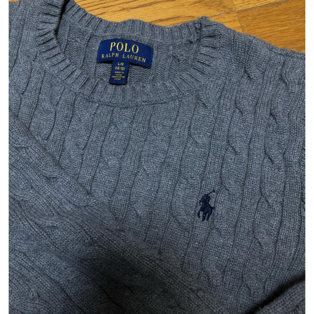 POLO RALPH LAUREN(ポロラルフローレン)のラルフローレン ケーブル ニット セーター　L/G キッズ/ベビー/マタニティのキッズ服男の子用(90cm~)(ニット)の商品写真