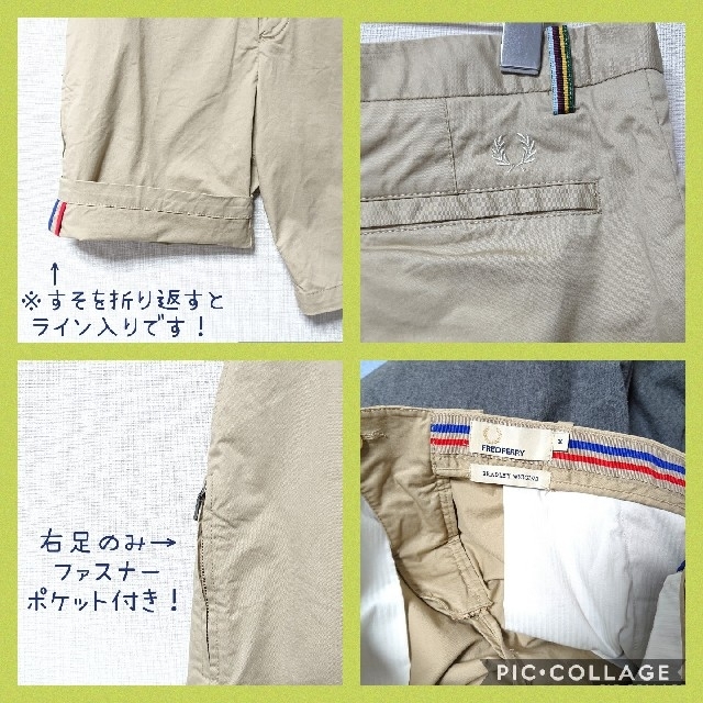 FRED PERRY(フレッドペリー)の美品＊フレッドペリー メンズ コットンストレッチ ハーフパンツ Mサイズ メンズのパンツ(ショートパンツ)の商品写真