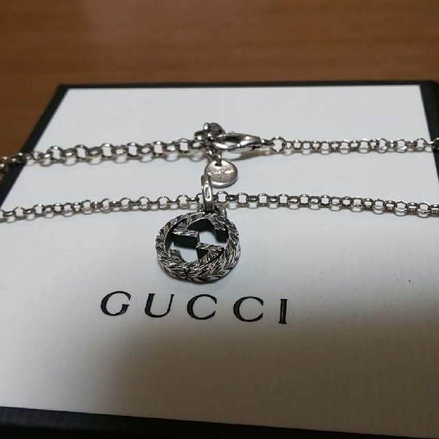 Gucci(グッチ)のGUCCI 燻し インターロッキング スモール サイズ ネックレス レディースのアクセサリー(ネックレス)の商品写真