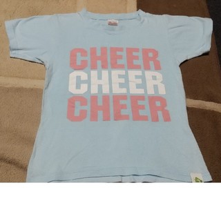 チアー(CHEER)のチア Tシャツ CHEER 水色 130センチ ダンス レッスン ティーシャツ(Tシャツ/カットソー)