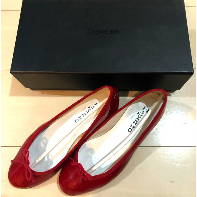 【美品】repetto レペット 36 バレエシューズ  ボルドー エナメル