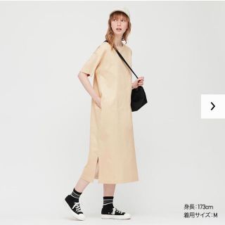 ユニクロ(UNIQLO)のUNIQLO マーセライズコットンロングTワンピース(ロングワンピース/マキシワンピース)