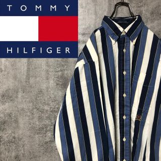 トミーヒルフィガー(TOMMY HILFIGER)の【momo様専用☆】トミーヒルフィガー☆オールド刺繍ロゴマルチストライプシャツ(シャツ)