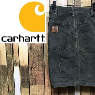 カーハート(carhartt)の【カーハート】USA製レザーロゴ入り☆ダック地ハーフペインターパンツ 90s(ショートパンツ)