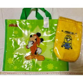 ディズニー(Disney)の値下げ ミッキー トートバッグ & ミニオンズ ボトルホルダー 非売品ノベルティ(ノベルティグッズ)