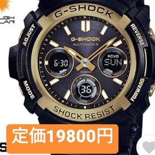 ジーショック(G-SHOCK)のCASIO G-SHOCK ブラック ゴールド AWG-M100SBG-1A(腕時計(デジタル))