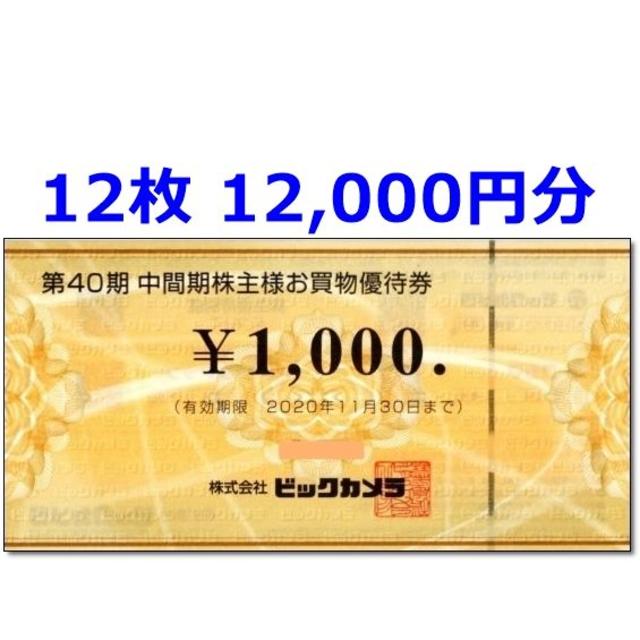 人気絶頂 12 000円分 ビックカメラ 株主優待券 12枚セット コジマ ソフマップ オンラインストアで販売 Tokyo Datsumou Jp