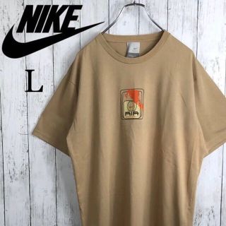 ナイキ(NIKE)の【激レア】【90s】【ナイキ】AIRロゴ プリント☆Tシャツ☆L☆ベージュ(Tシャツ/カットソー(半袖/袖なし))