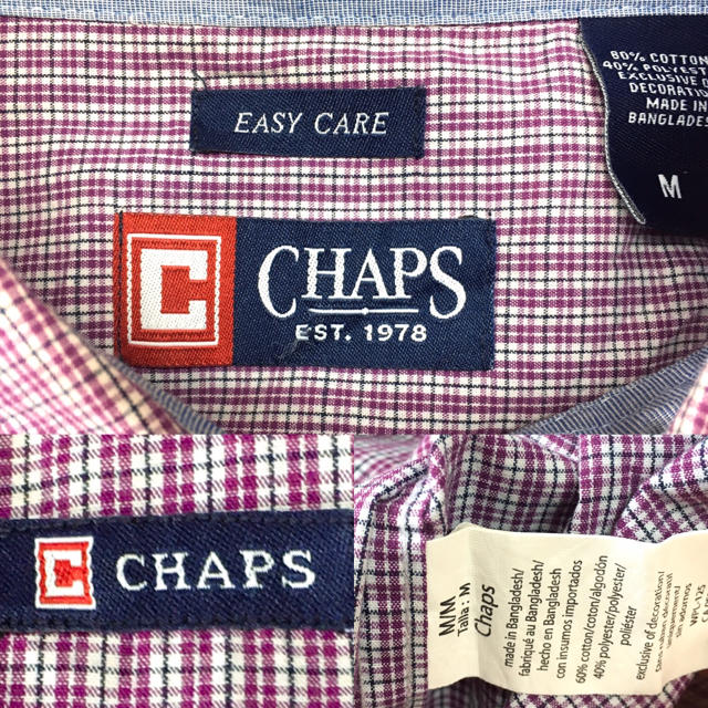 CHAPS(チャップス)の【USAインポート物の古着】『CHAPS/チャップス』半袖チェックシャツ・M/M メンズのトップス(シャツ)の商品写真