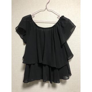 マウジー(moussy)のマウジー/moussy  シフォンフリルトップス(カットソー(半袖/袖なし))