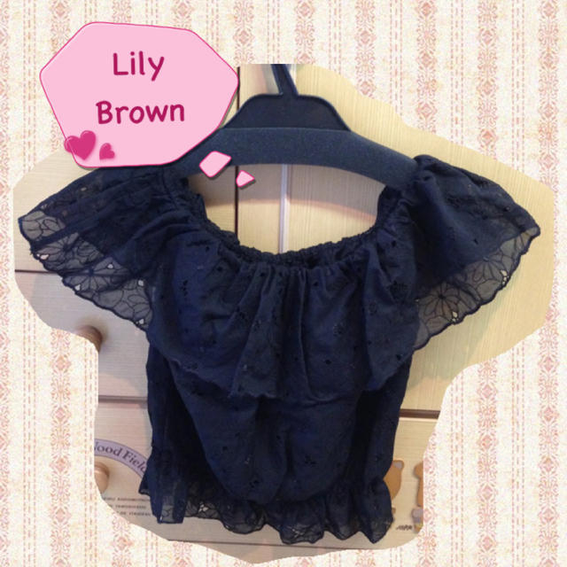 Lily Brown - 刺繍花柄トップス
