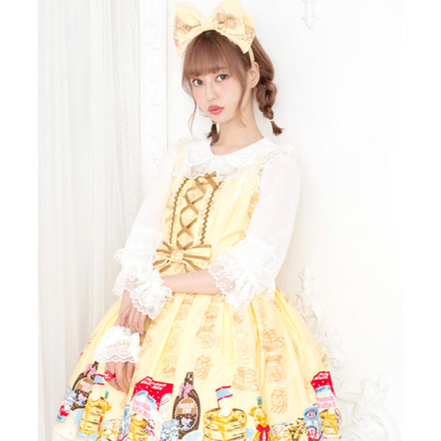 Angelic Pretty ハニーケーキJSKとカチューシャのセットひざ丈ワンピース