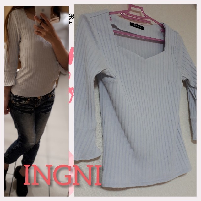 INGNI(イング)のINGNI♡フレアスリーブ 七分袖トップス M レディースのトップス(カットソー(長袖/七分))の商品写真