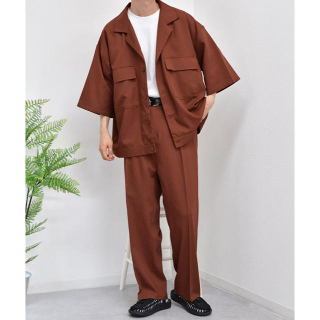 kutir オレンジ　セットアップ　レンガ メンズのスーツ(セットアップ)の商品写真