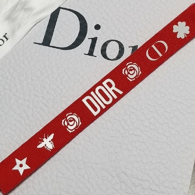 Dior(ディオール)のクリスチャンディオールDiorラバーブレスレット&ショッパー&リボン３点セット レディースのアクセサリー(ブレスレット/バングル)の商品写真