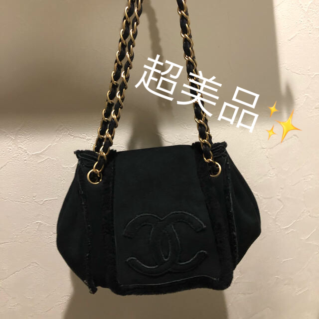 CHANEL 極々美品✨デカココ スエード フラップチェーンショルダーバッグ