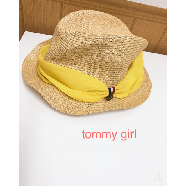 tommy girl(トミーガール)のtommy girl❤︎柔らか麦わら帽子 イエローリボン ハット レディースの帽子(麦わら帽子/ストローハット)の商品写真