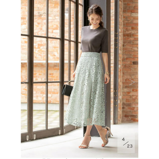 STYLE DELI(スタイルデリ)の【LUXE】クラッシーレースフレアスカート　styledely レディースのスカート(ロングスカート)の商品写真