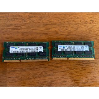 サムスン(SAMSUNG)のSamsungノートPC用メモリーS.O.DIMM DDR3 PC3 4GB×2(PCパーツ)