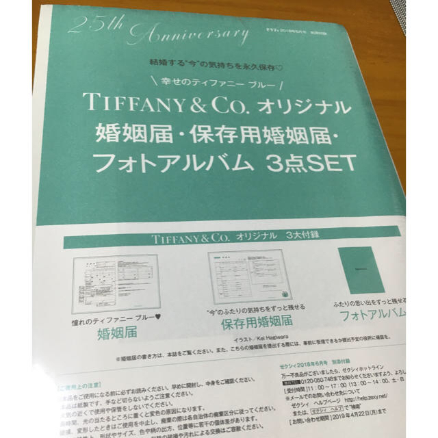 Tiffany & Co.(ティファニー)のティファニーコラボ 結婚届保存用婚姻届け フォトアルバム３点セット💍 ハンドメイドのウェディング(リングピロー)の商品写真