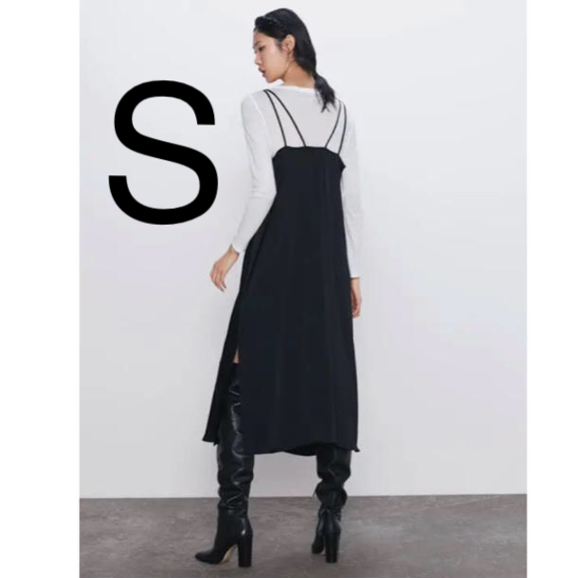 ZARA サテンキャミソールワンピース　S