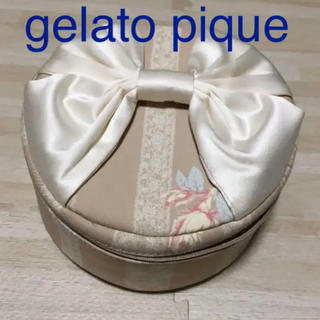ジェラートピケ(gelato pique)のジェラートピケ ポーチ 丸型 バニティ リボン(ポーチ)