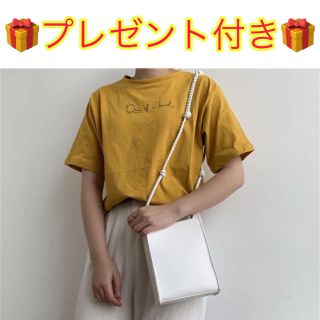 ジルサンダー(Jil Sander)の数量限定！プレゼント付き✳︎即納エコレザースクエアーロープショルダーバッグ　白(ショルダーバッグ)