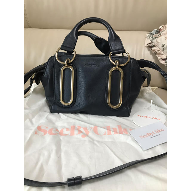 SEE BY CHLOE - see by Chloe  紺色　2wayショルダーバック