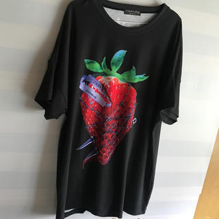 TRAVAS TOKYO 苺　いちご　berry BIG Tシャツ　ブラック