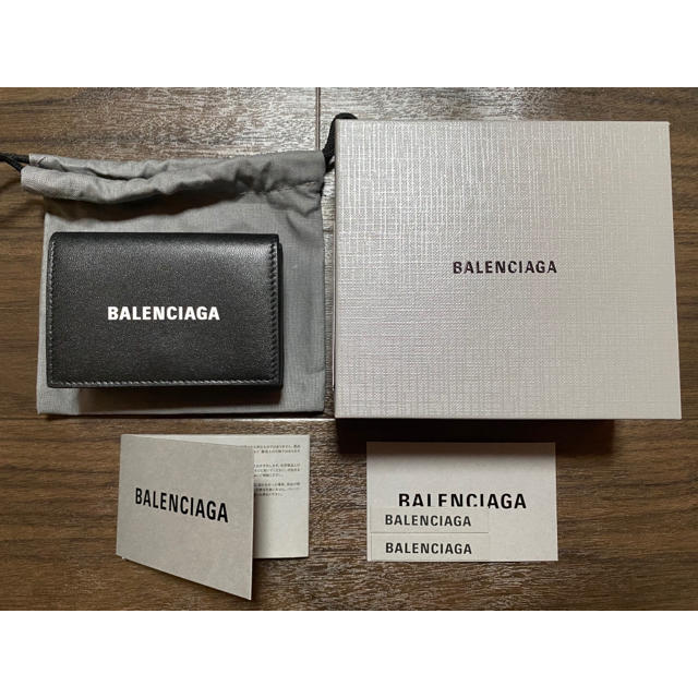 Balenciaga(バレンシアガ)の確実正規品 BALENCIAGA 三つ折り財布 ブラック メンズのファッション小物(折り財布)の商品写真