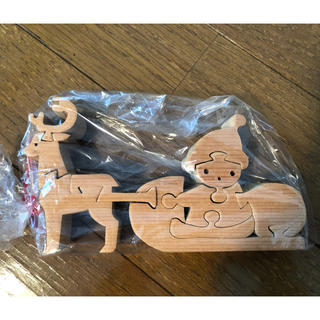 ミキハウス(mikihouse)の手作り木のおもちゃサンタとトナカイ(知育玩具)
