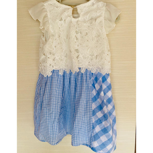 花レースワンピース 120cm キッズ/ベビー/マタニティのキッズ服女の子用(90cm~)(ワンピース)の商品写真