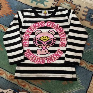 ヒステリックミニ(HYSTERIC MINI)のSALE🌈♡ボーダーテディロンTee(Tシャツ/カットソー)