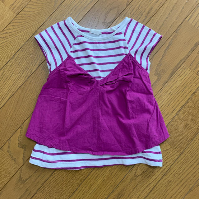 GU(ジーユー)のGU ジーユー キッズ トップス 120 キッズ/ベビー/マタニティのキッズ服女の子用(90cm~)(Tシャツ/カットソー)の商品写真