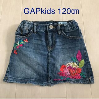 ギャップキッズ(GAP Kids)のGAP 刺繍デニムスカート 120 ギャップ120 スカート120(スカート)