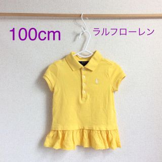 ポロラルフローレン(POLO RALPH LAUREN)のラルフローレン 100cm  女の子裾レースポロシャツ(g100-8)(Tシャツ/カットソー)