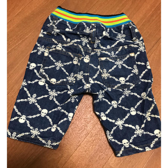 美品☆スカル☆デニム☆95 キッズ/ベビー/マタニティのキッズ服男の子用(90cm~)(パンツ/スパッツ)の商品写真