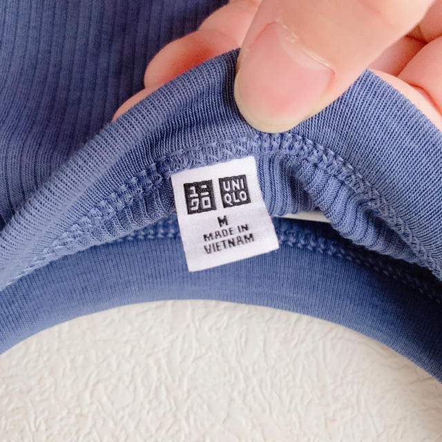 UNIQLO(ユニクロ)のリブ半袖Tシャツ レディースのトップス(Tシャツ(半袖/袖なし))の商品写真