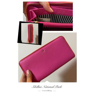 ケイトスペードニューヨーク(kate spade new york)のケイトスペード♡長財布　ピンク×オレンジ(財布)