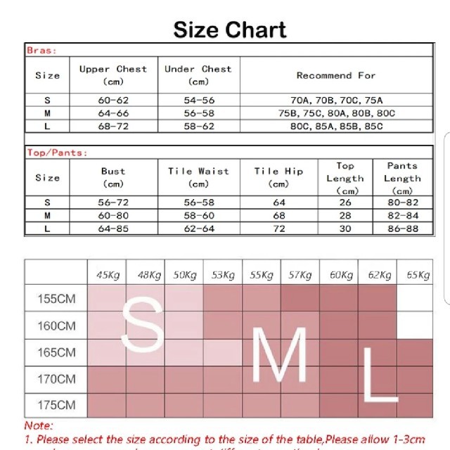 フィットネスウェア ヨガウェア　 上下セット M　新品未使用 スポーツ/アウトドアのトレーニング/エクササイズ(ヨガ)の商品写真