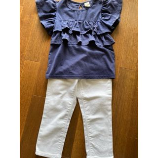 ギャップキッズ(GAP Kids)の【未使用】Gap Kids 白サブリナパンツ(トップスはおまけです)(パンツ/スパッツ)