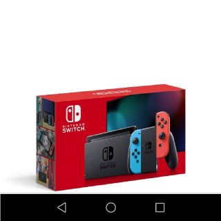 ニンテンドウ(任天堂)のニンテンドーswitch　ネオンブルー(家庭用ゲーム機本体)