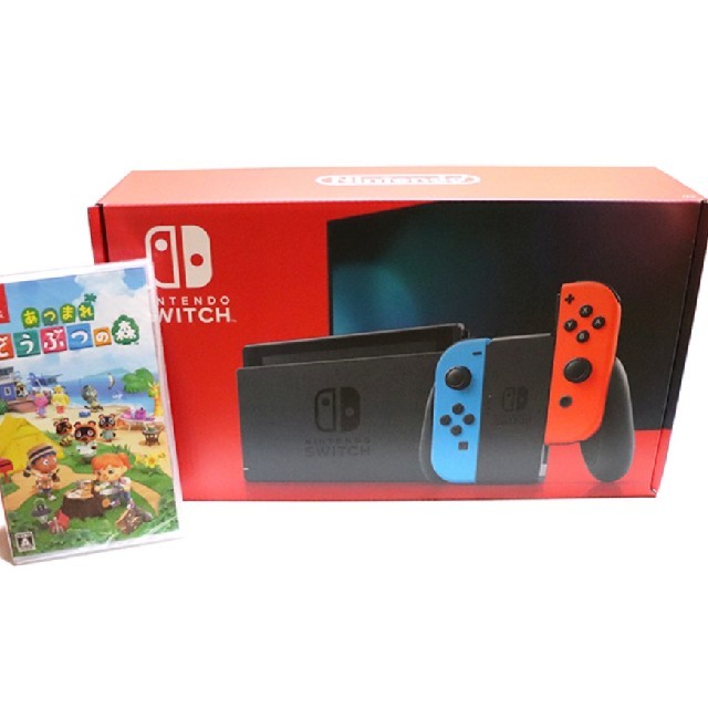 switch ネオン　どうぶつの森　セット