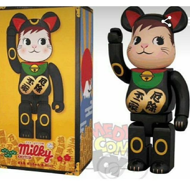 BE@RBRICK 招き猫 100% 400% 黒×黄 BE@RBRICK 招き猫 100% 400% 黒×黄