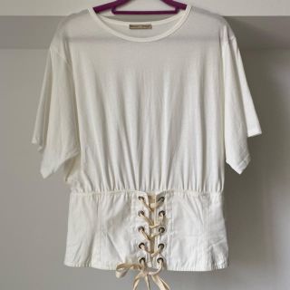 ザラ(ZARA)のZARA ザラ コルセット Tシャツ ホワイト(Tシャツ(半袖/袖なし))