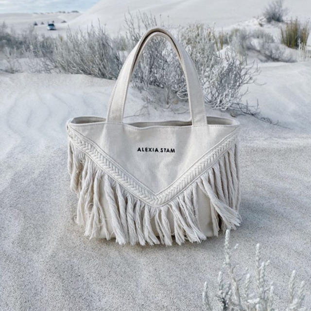 V Long Fringe Small Tote Bag