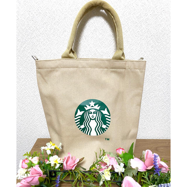Starbucks Coffee(スターバックスコーヒー)の【数量限定☆】Starbucks トートバッグ・ランチバッグ　おしゃれ レディースのバッグ(トートバッグ)の商品写真