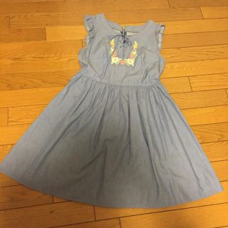 ジルスチュアート(JILLSTUART)のJILL Aライン刺繍ワンピース(ミニワンピース)