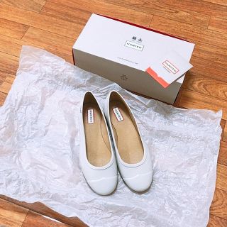 ハンター(HUNTER)の(お取り置き中)箱付き【美品】HUNTER レインパンプス👠parchment(長靴/レインシューズ)