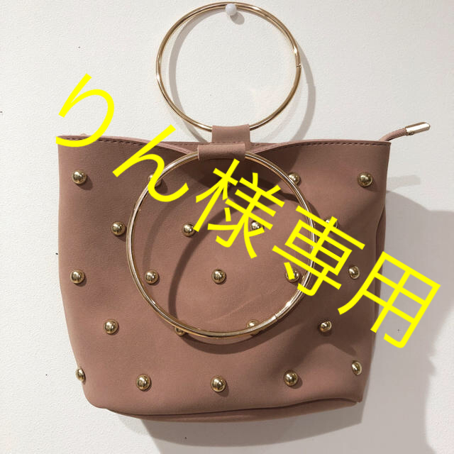 ZARA(ザラ)のショルダーバッグ スタッズ くすみピンク リングハンドル レディースのバッグ(ショルダーバッグ)の商品写真